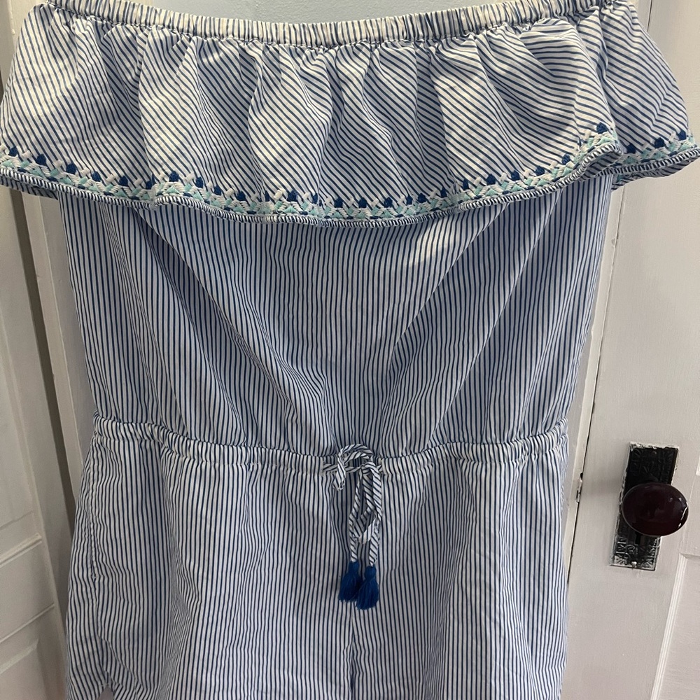Vineyard Vines Blue and White Striped Romper